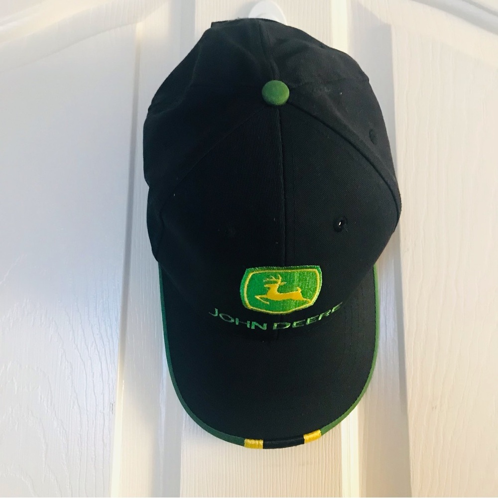 John Deere Black and Green Cap